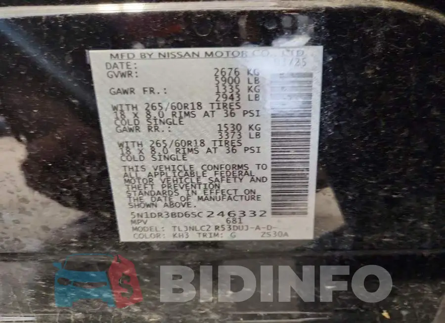 5N1DR3BD6SC246332 Photo# 13