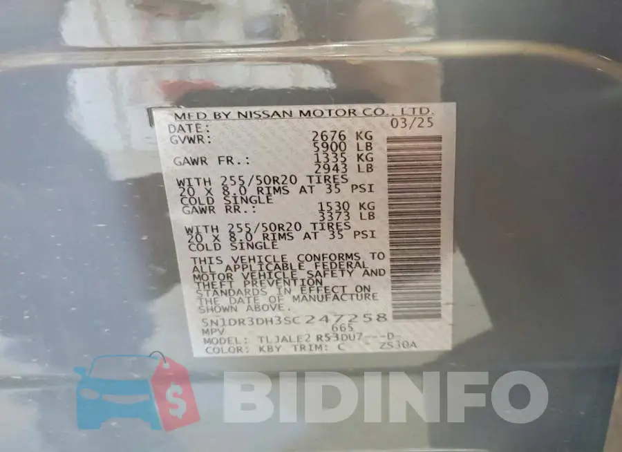 5N1DR3DH3SC247258 Photo# 12