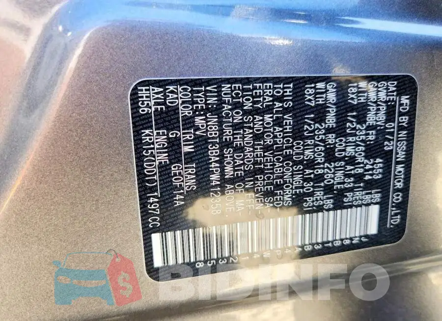 JN8BT3BA4PW412358 Photo# 14