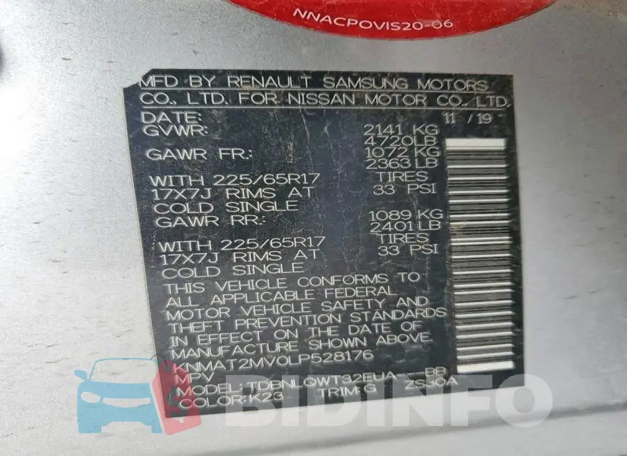 KNMAT2MV0LP528176 Photo# 13