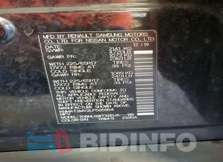 KNMAT2MV2LP535954 Photo# 13
