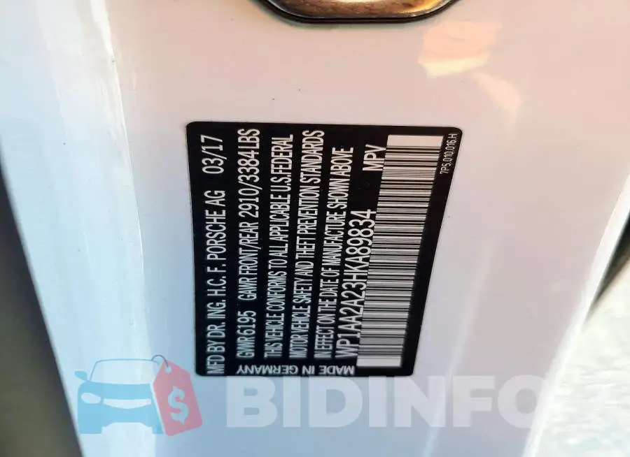 WP1AA2A23HKA89834 Photo# 14