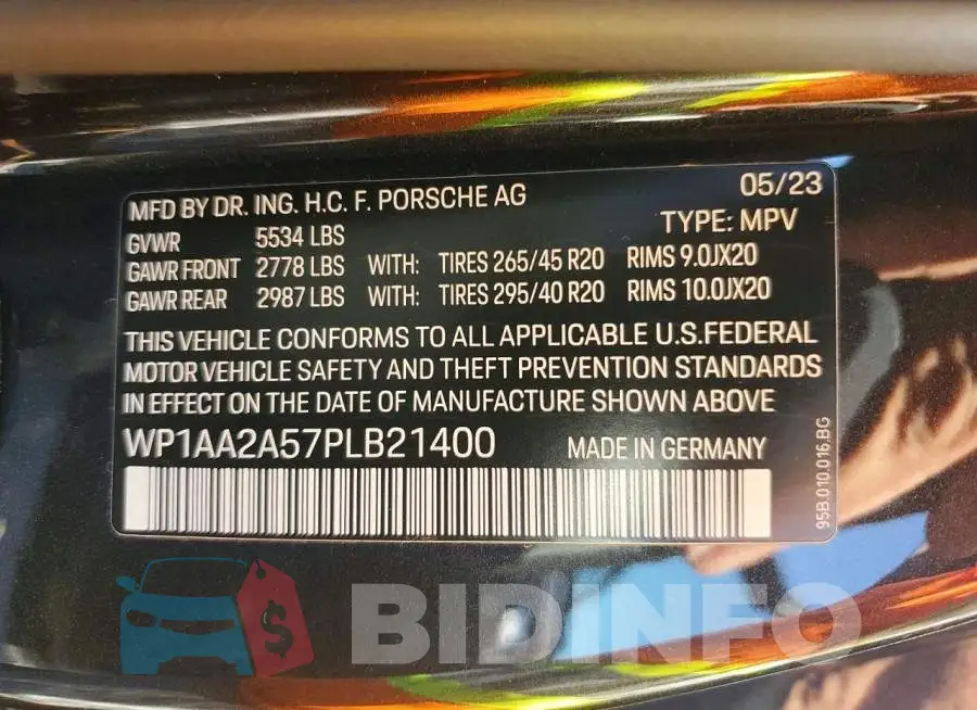 WP1AA2A57PLB21400 Photo# 14
