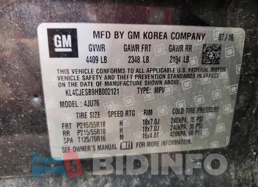 KL4CJESB9HB002121 Photo# 13