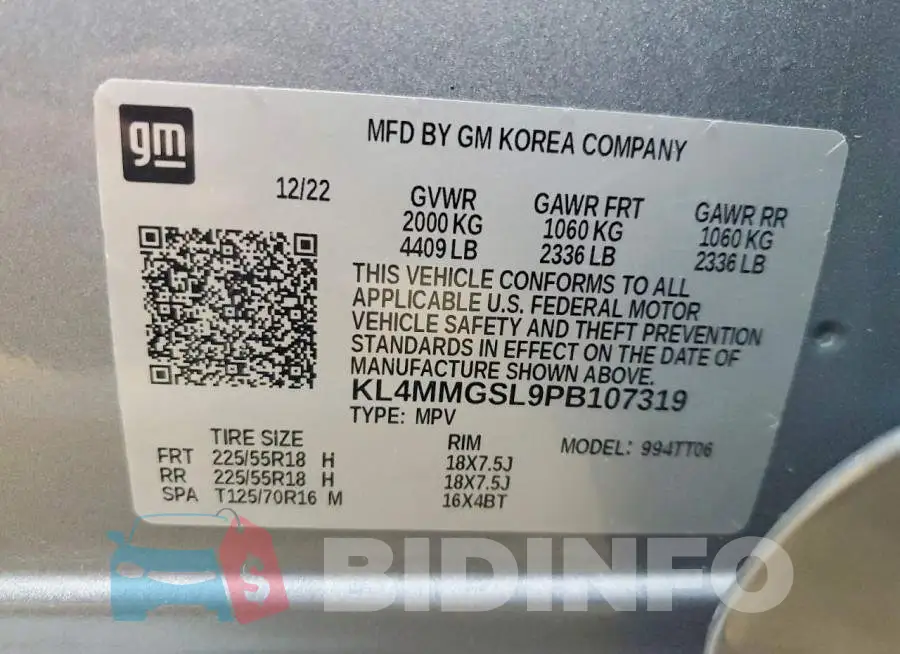KL4MMGSL9PB107319 Photo# 13