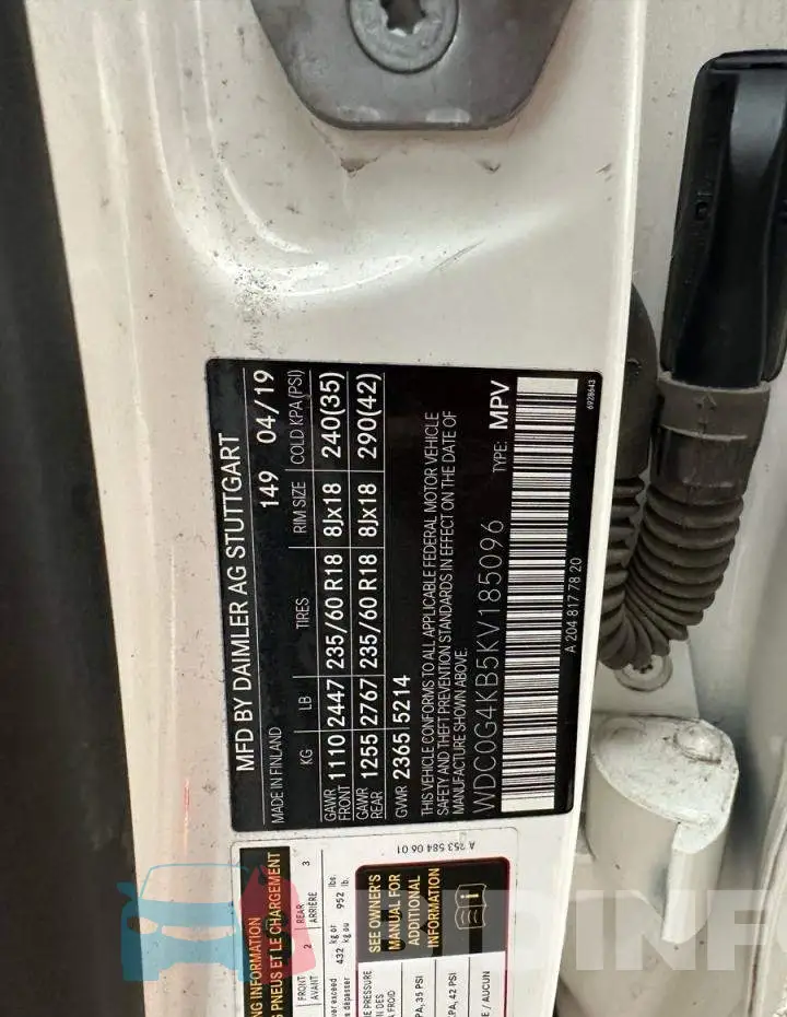 WDC0G4KB5KV185096 Photo# 10