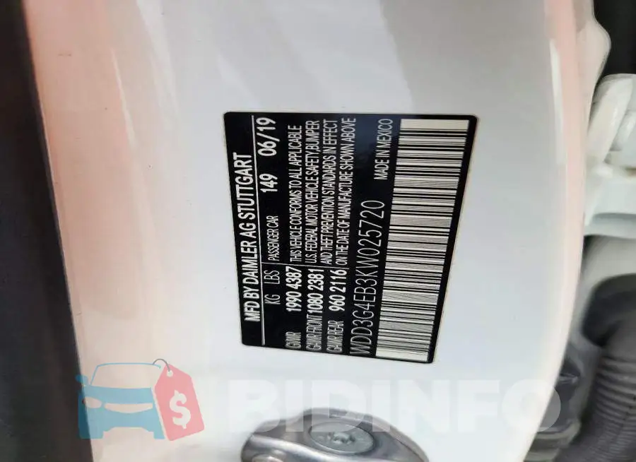 WDD3G4EB3KW025720 Photo# 12