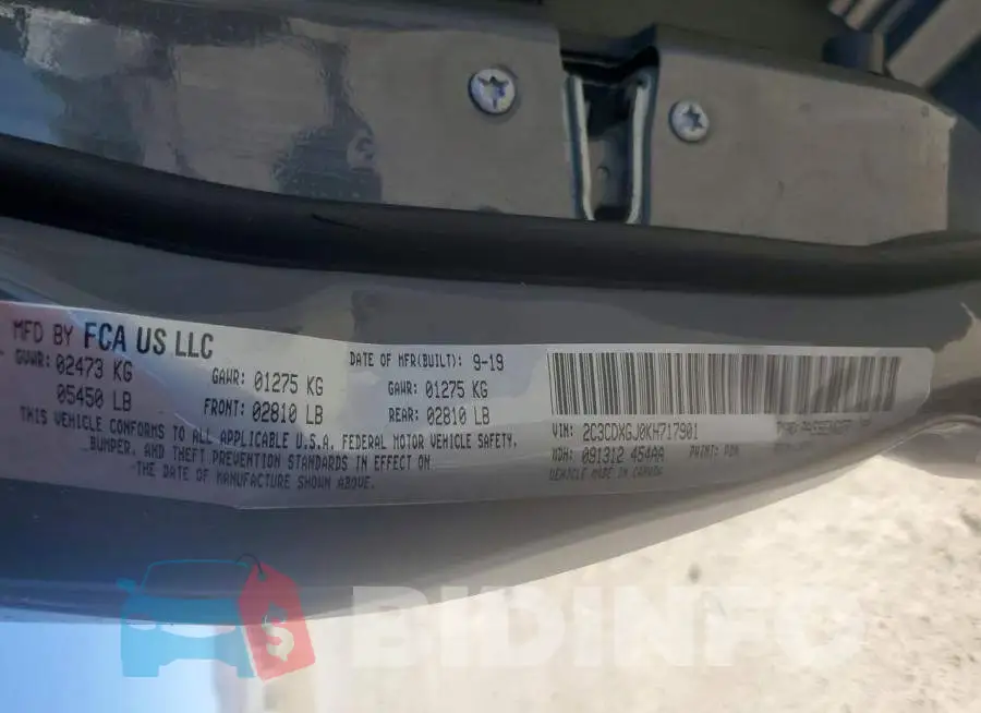 2C3CDXGJ0KH717901 Photo# 13