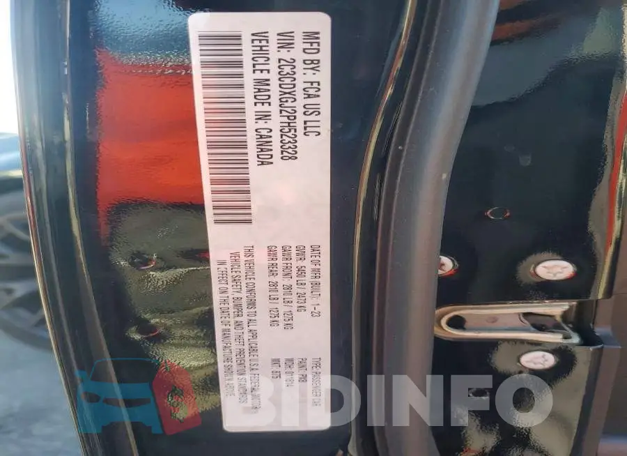 2C3CDXGJ2PH523328 Photo# 12