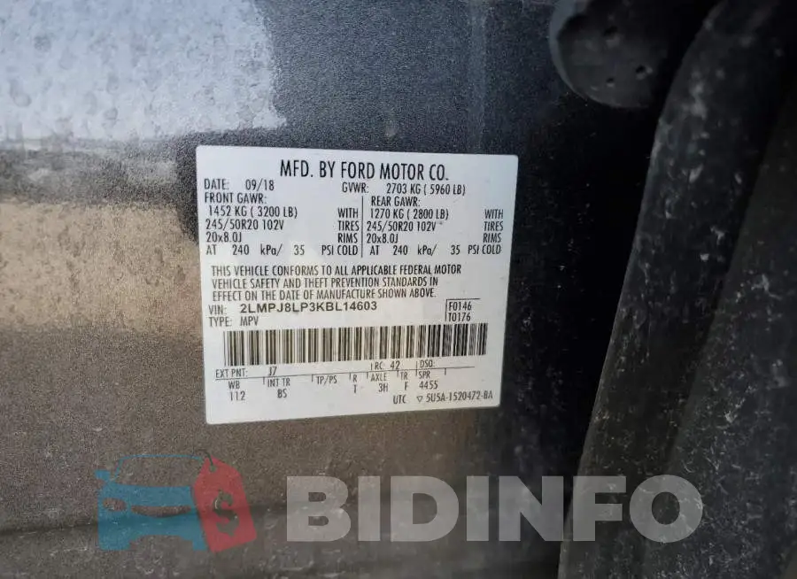 2LMPJ8LP3KBL14603 Photo# 14