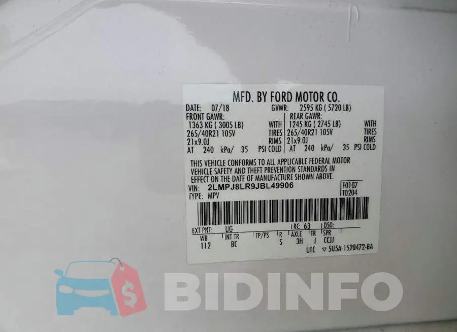 2LMPJ8LR9JBL49906 Photo# 14