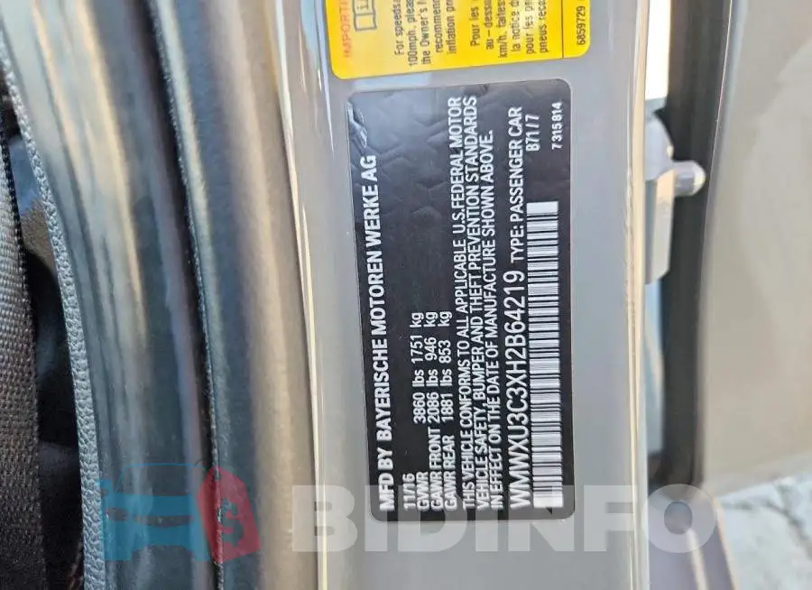 WMWXU3C3XH2B64219 Photo# 12