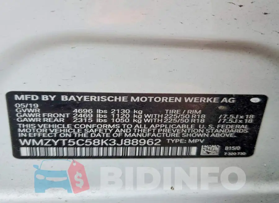 WMZYT5C58K3J88962 Photo# 13