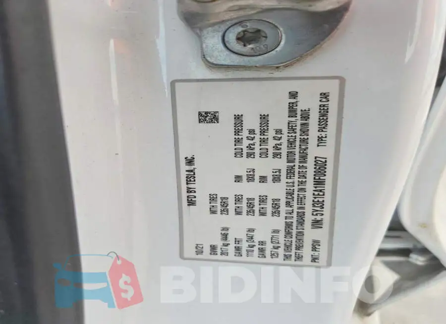 5YJ3E1EA1MF086027 Photo# 13