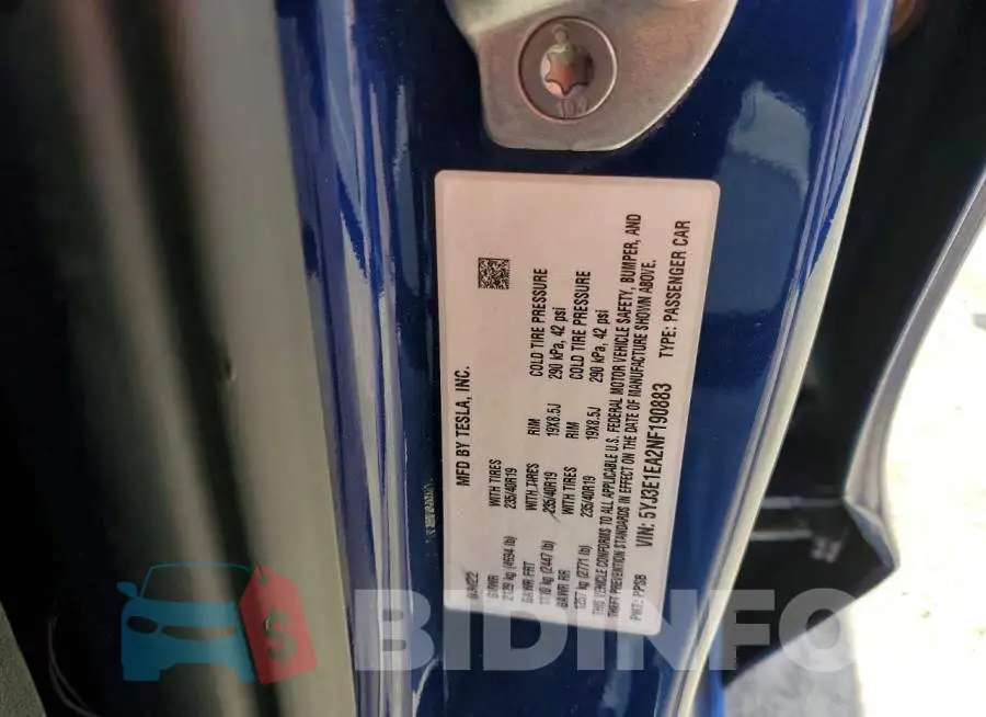 5YJ3E1EA2NF190883 Photo# 14