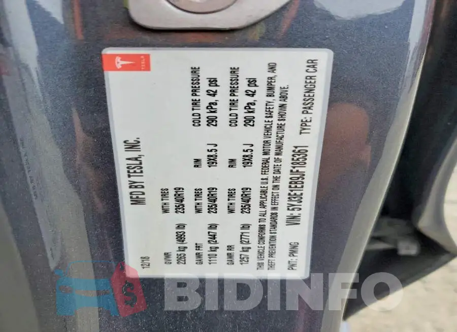 5YJ3E1EB9JF185361 Photo# 13