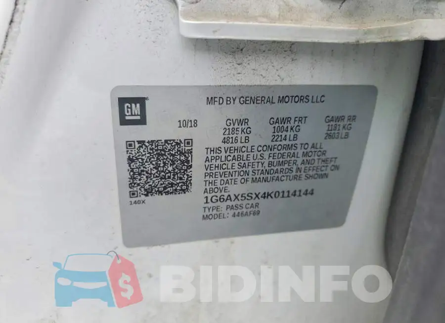 1G6AX5SX4K0114144 Photo# 12