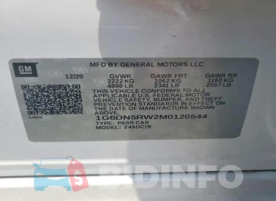 1G6DN5RW2M0120544 Photo# 12