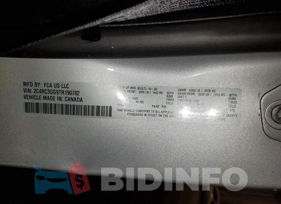 2C4RC3GG9TR190782 Photo# 14