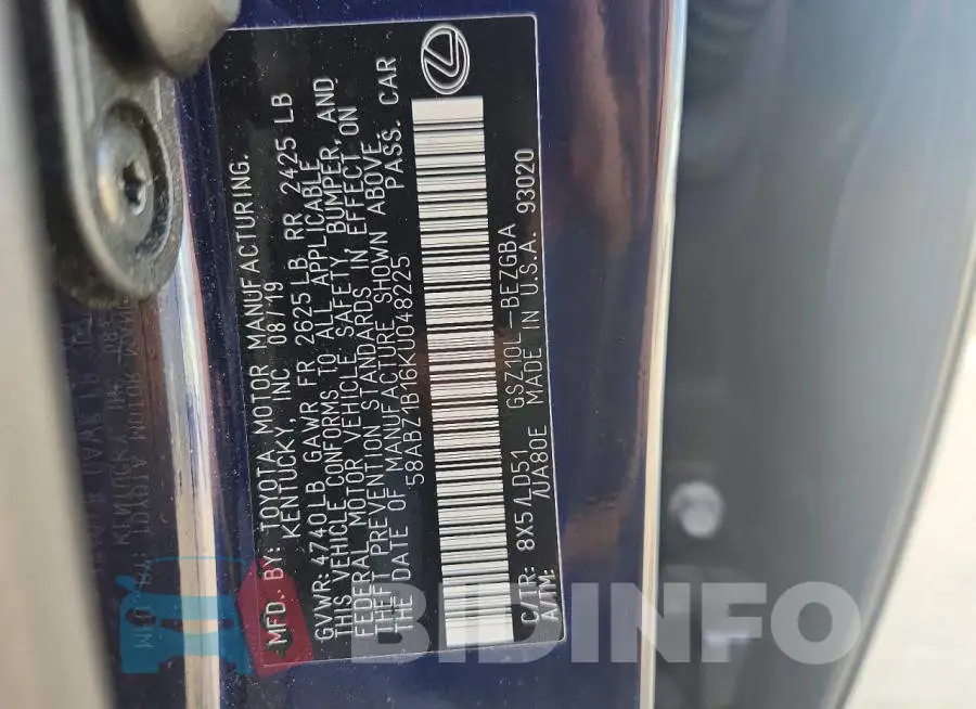 58ABZ1B16KU048225 Photo# 13