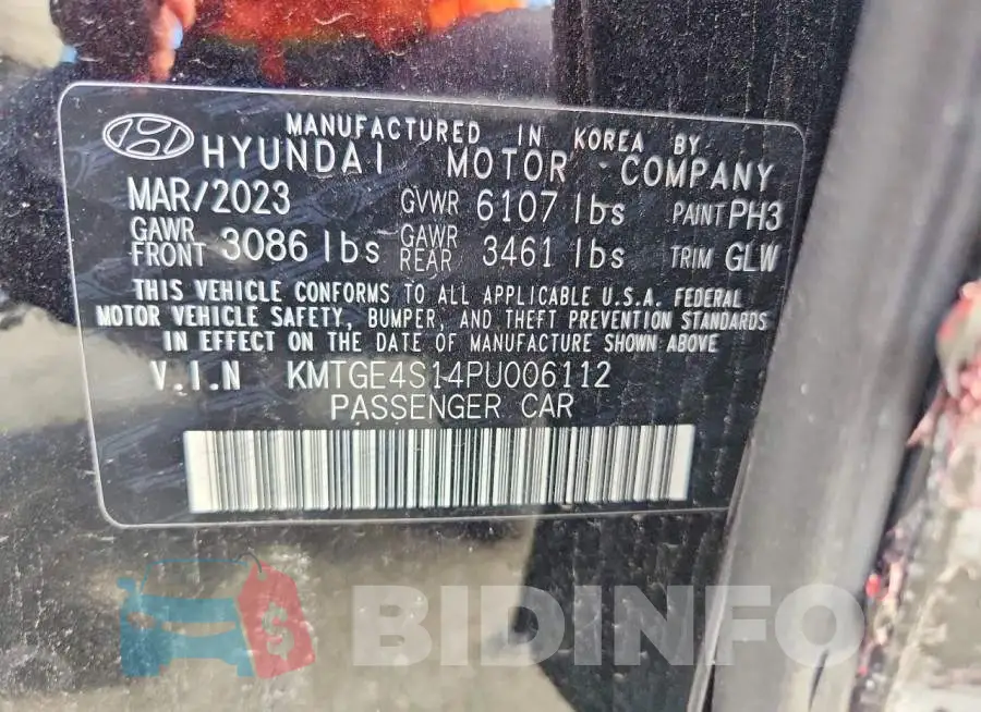 KMTGE4S14PU006112 Photo# 13
