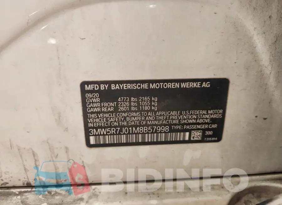 3MW5R7J01M8B57998 Photo# 12