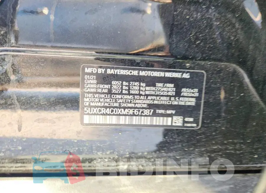 5UXCR4C0XM9F67387 Photo# 13
