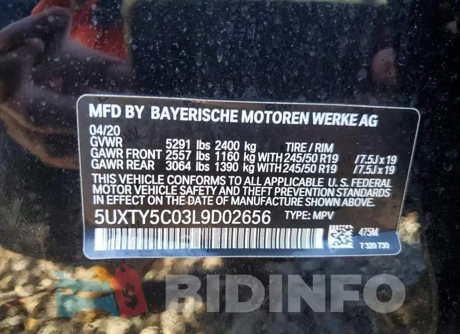 5UXTY5C03L9D02656 Photo# 13
