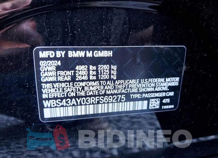 WBS43AY03RFS69275 Photo# 12
