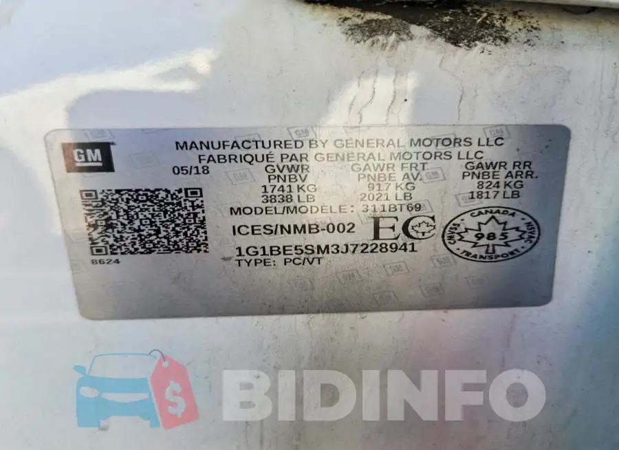 1G1BE5SM3J7228941 Photo# 12