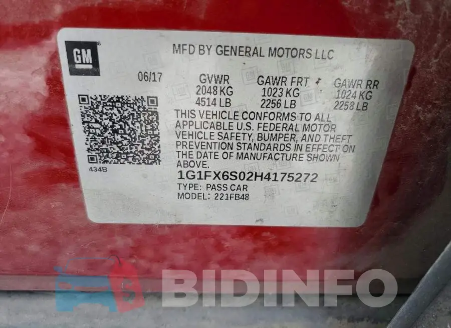 1G1FX6S02H4175272 Photo# 13
