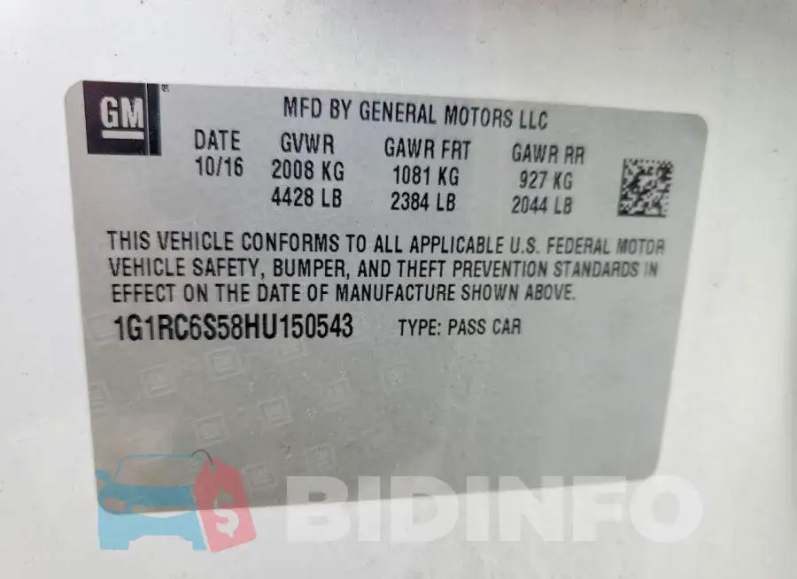 1G1RC6S58HU150543 Photo# 12