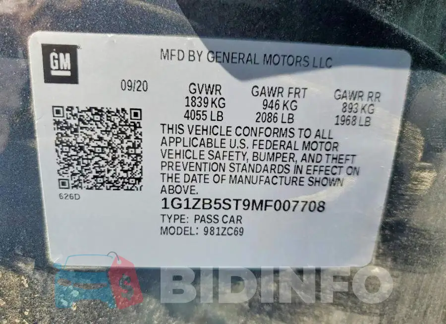 1G1ZB5ST9MF007708 Photo# 12
