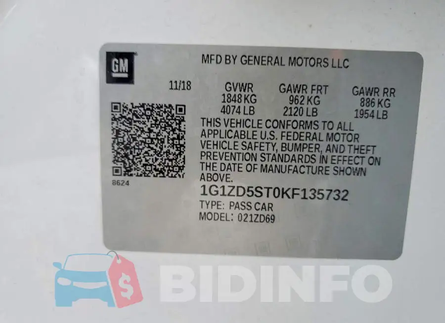 1G1ZD5ST0KF135732 Photo# 12