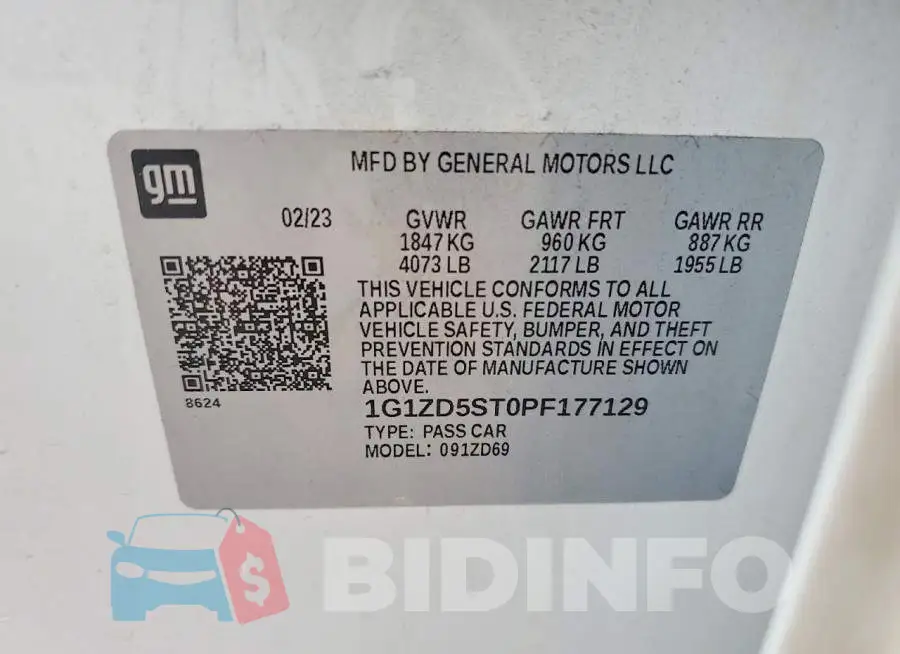 1G1ZD5ST0PF177129 Photo# 12