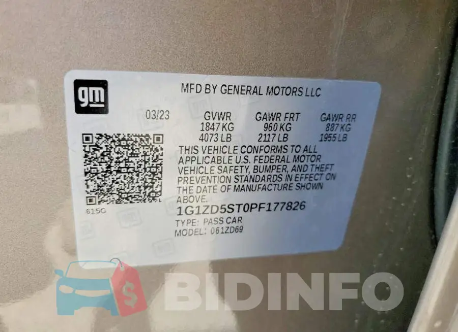 1G1ZD5ST0PF177826 Photo# 12