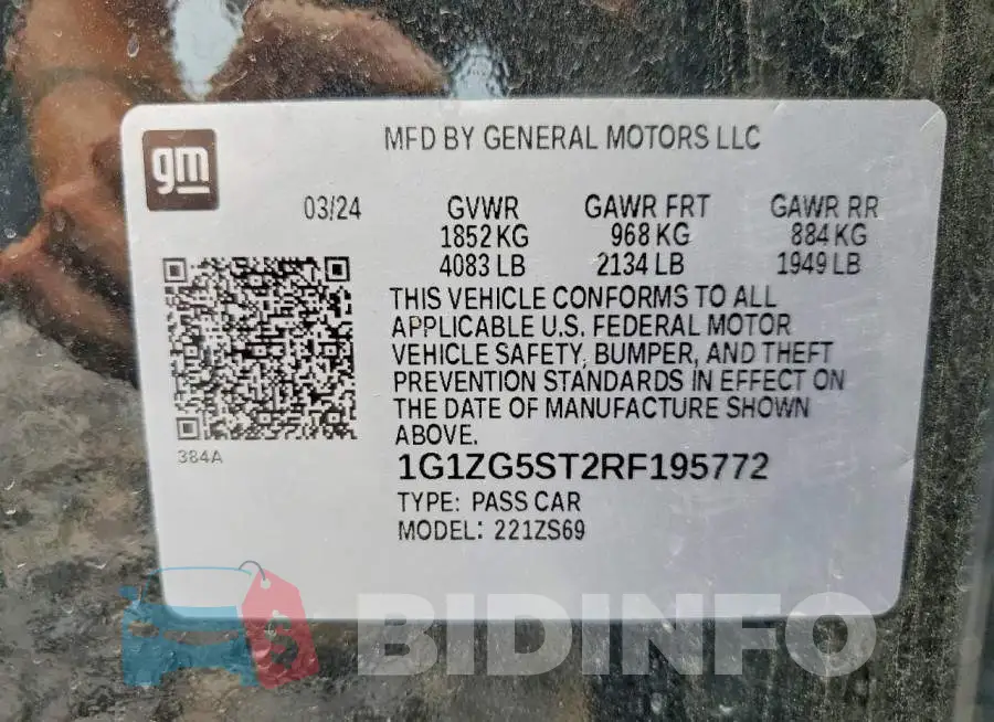 1G1ZG5ST2RF195772 Photo# 13