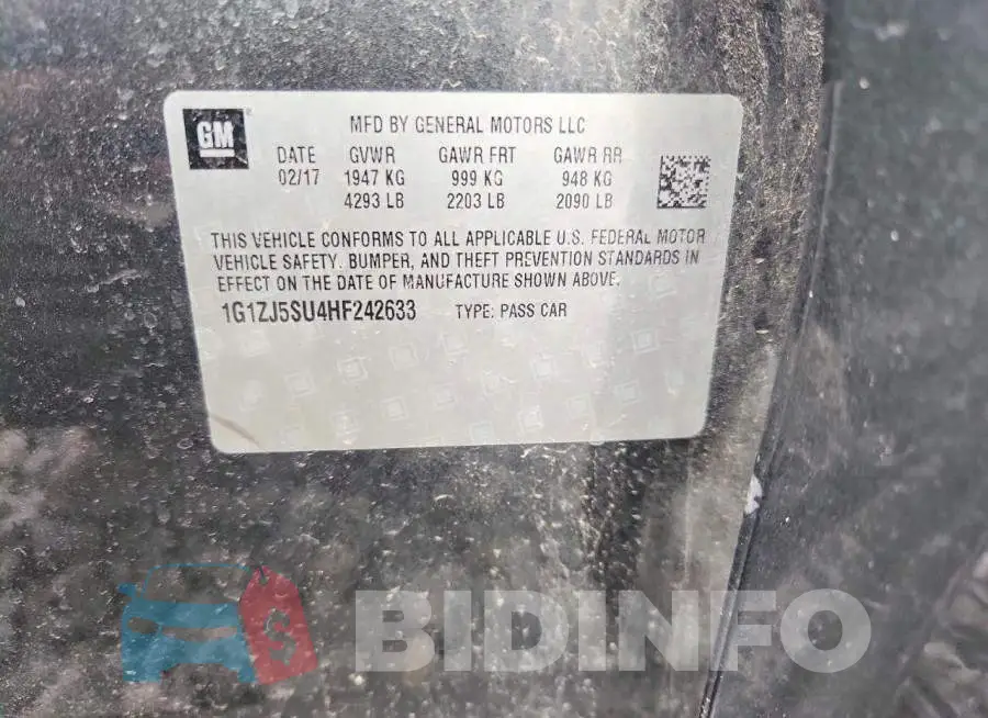 1G1ZJ5SU4HF242633 Photo# 12