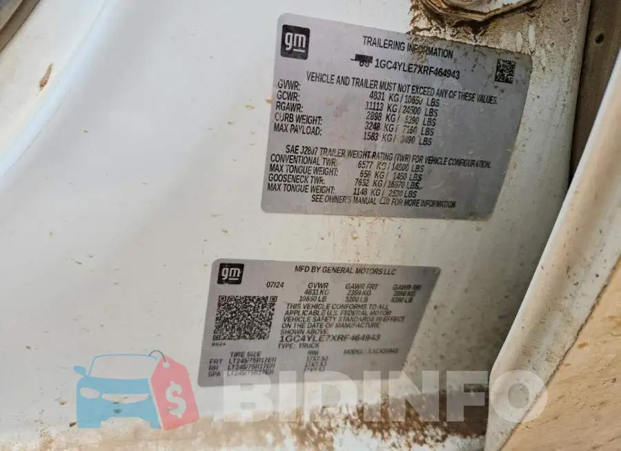 1GC4YLE7XRF464943 Photo# 13