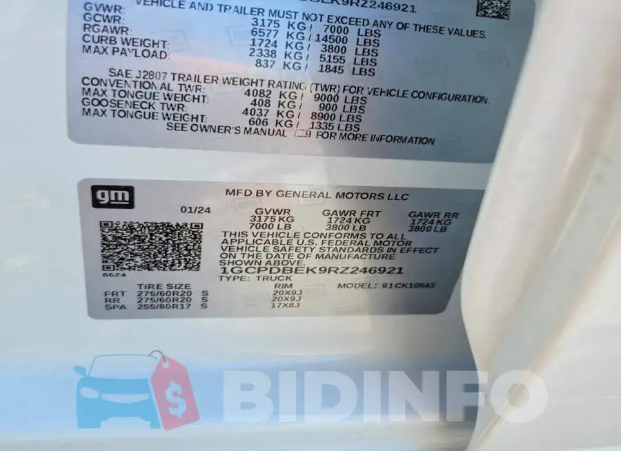 1GCPDBEK9RZ246921 Photo# 12