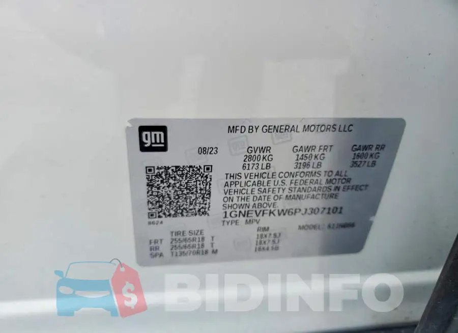 1GNEVFKW6PJ307101 Photo# 13