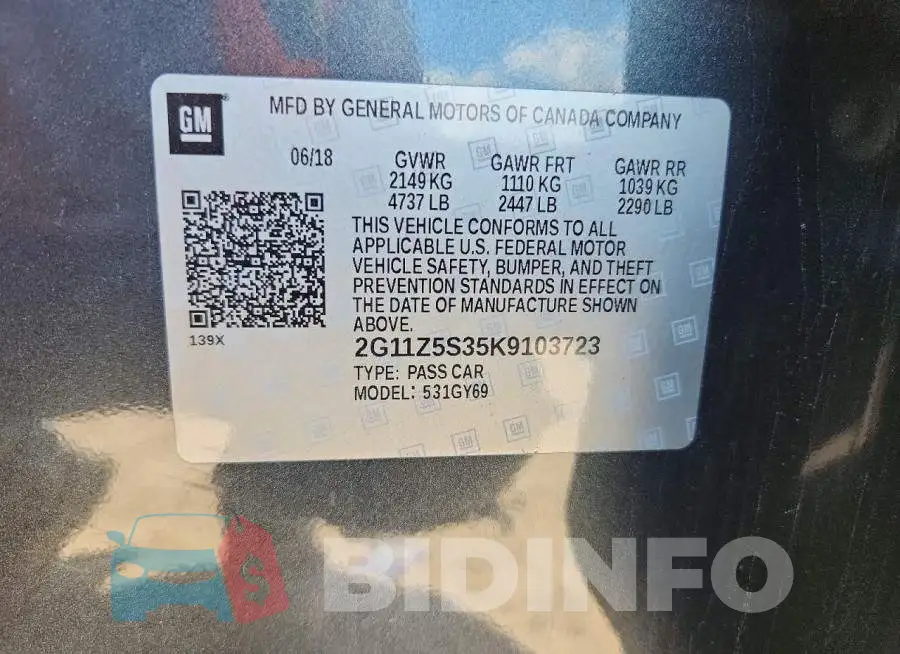 2G11Z5S35K9103723 Photo# 12