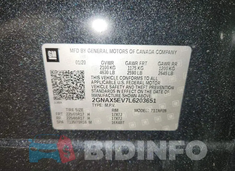 2GNAX5EV7L6203651 Photo# 13