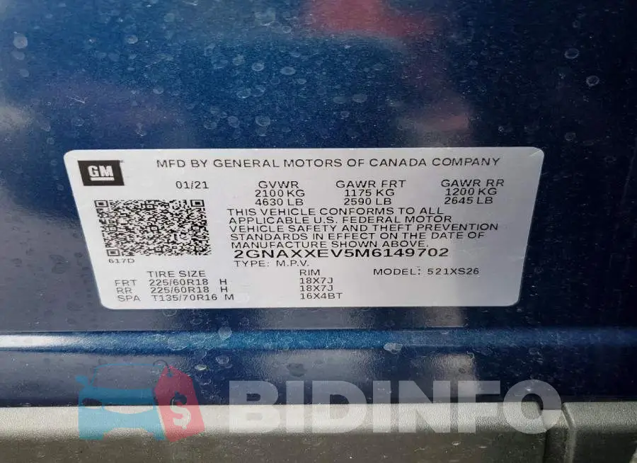 2GNAXXEV5M6149702 Photo# 13