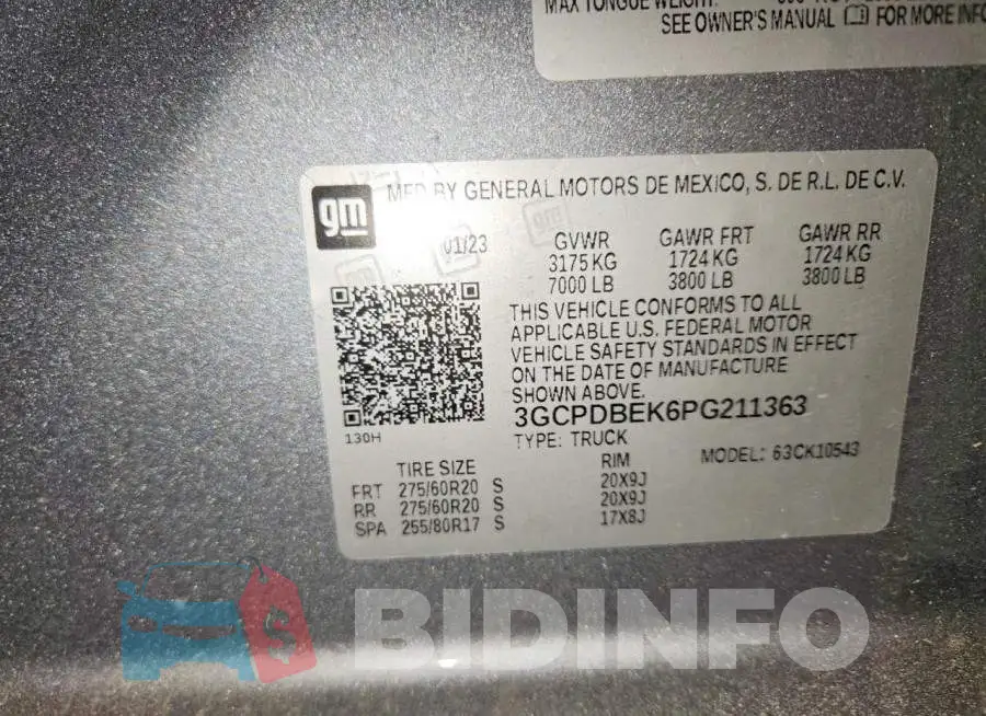 3GCPDBEK6PG211363 Photo# 12