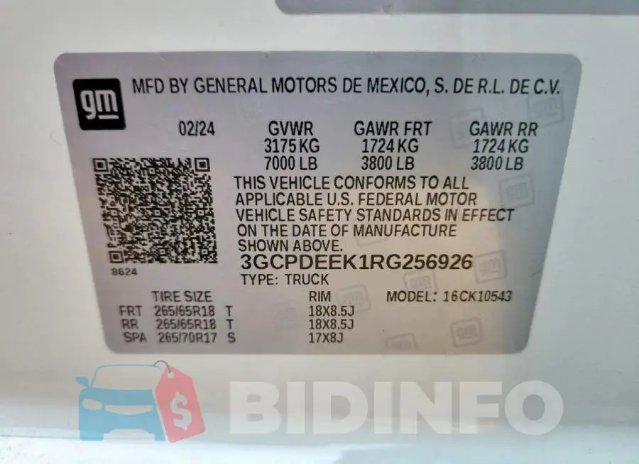 3GCPDEEK1RG256926 Photo# 12