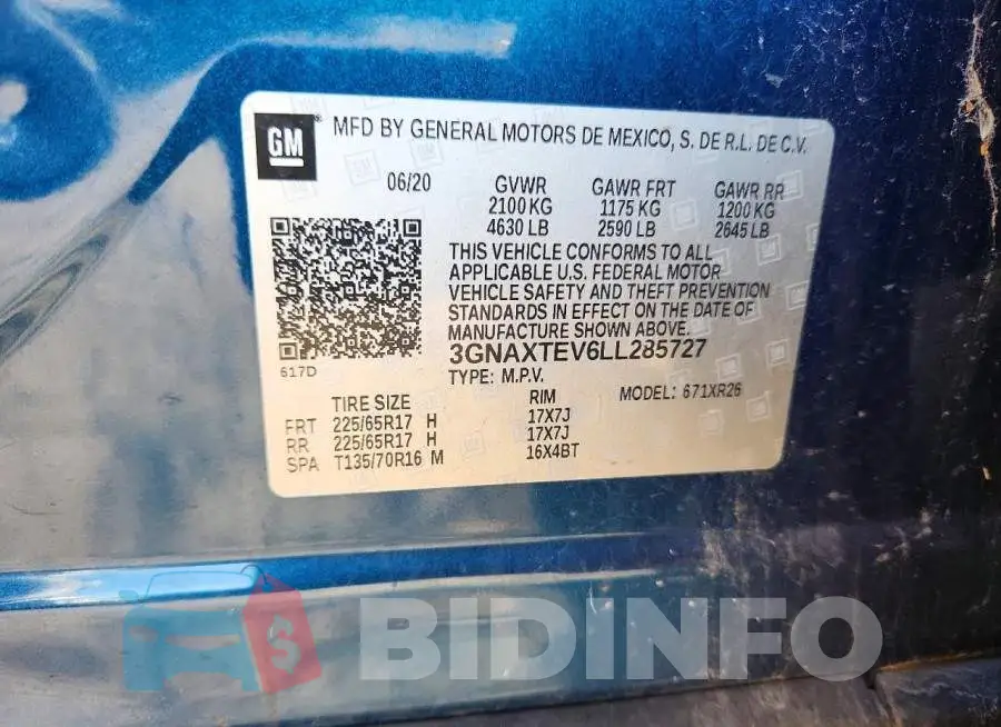 3GNAXTEV6LL285727 Photo# 13