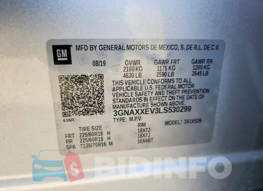 3GNAXXEV3LS530299 Photo# 13