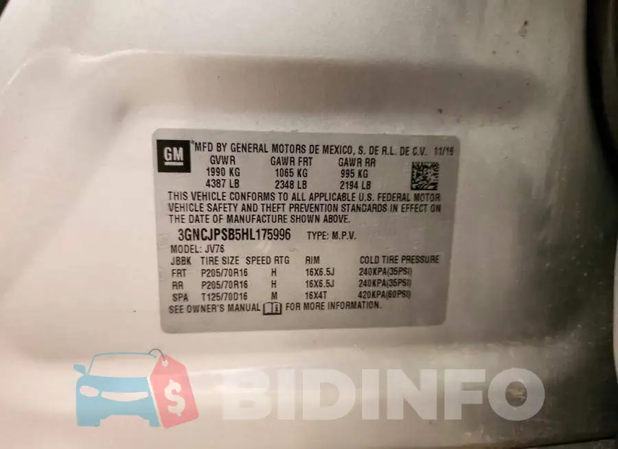 3GNCJPSB5HL175996 Photo# 13
