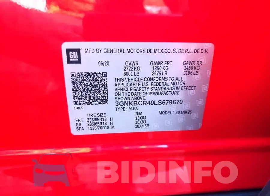 3GNKBCR49LS679670 Photo# 14